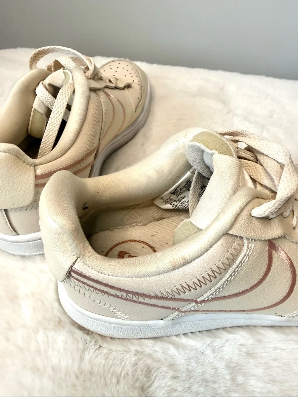 Nike Court Vision Low Premium Women’s Sneakers Pearl Beige Size 7